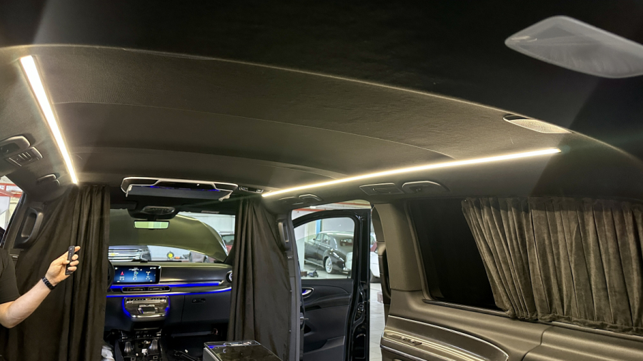 освещение мобильного офиса Mercedes V-Class